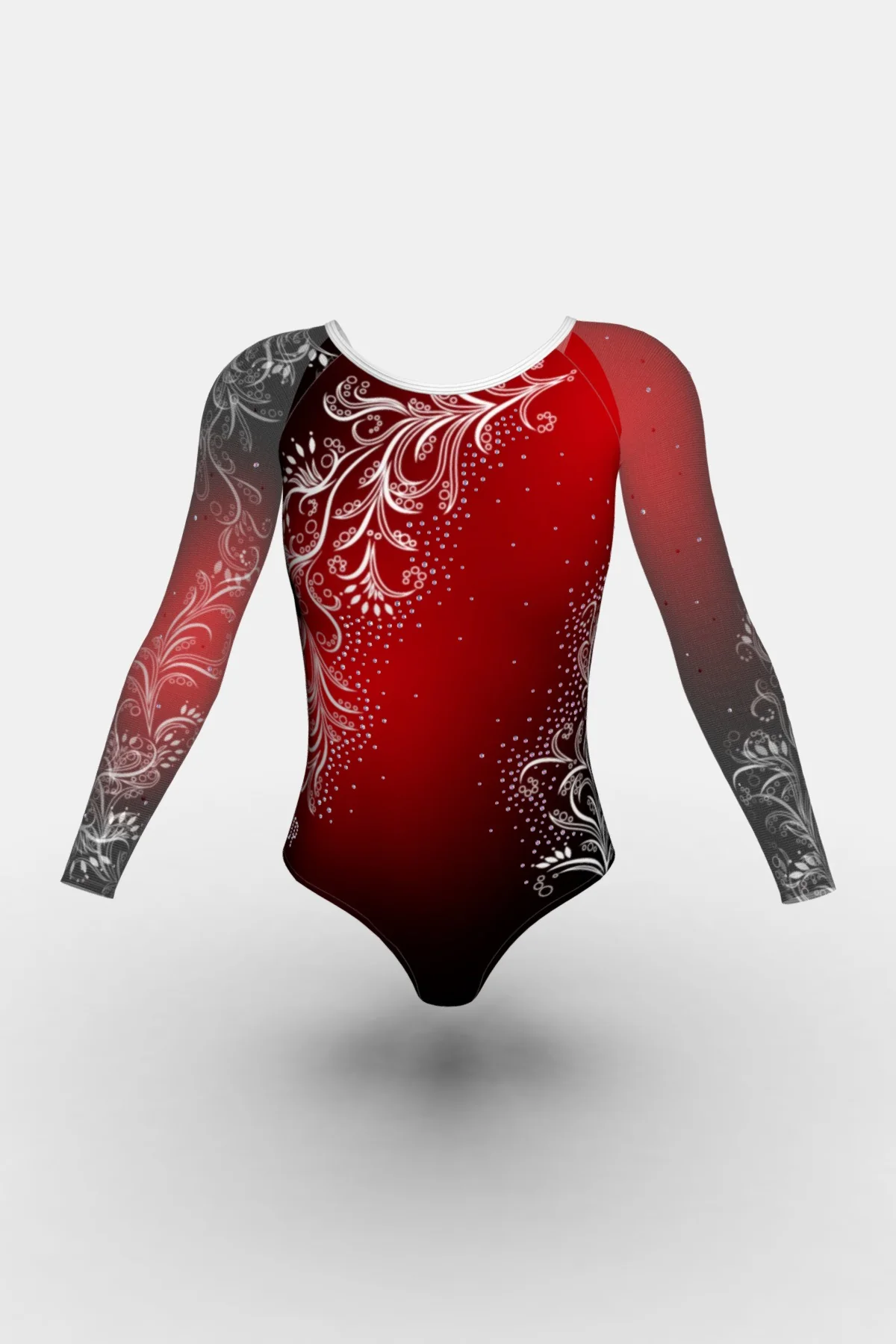 Red Delphine LS Leotard