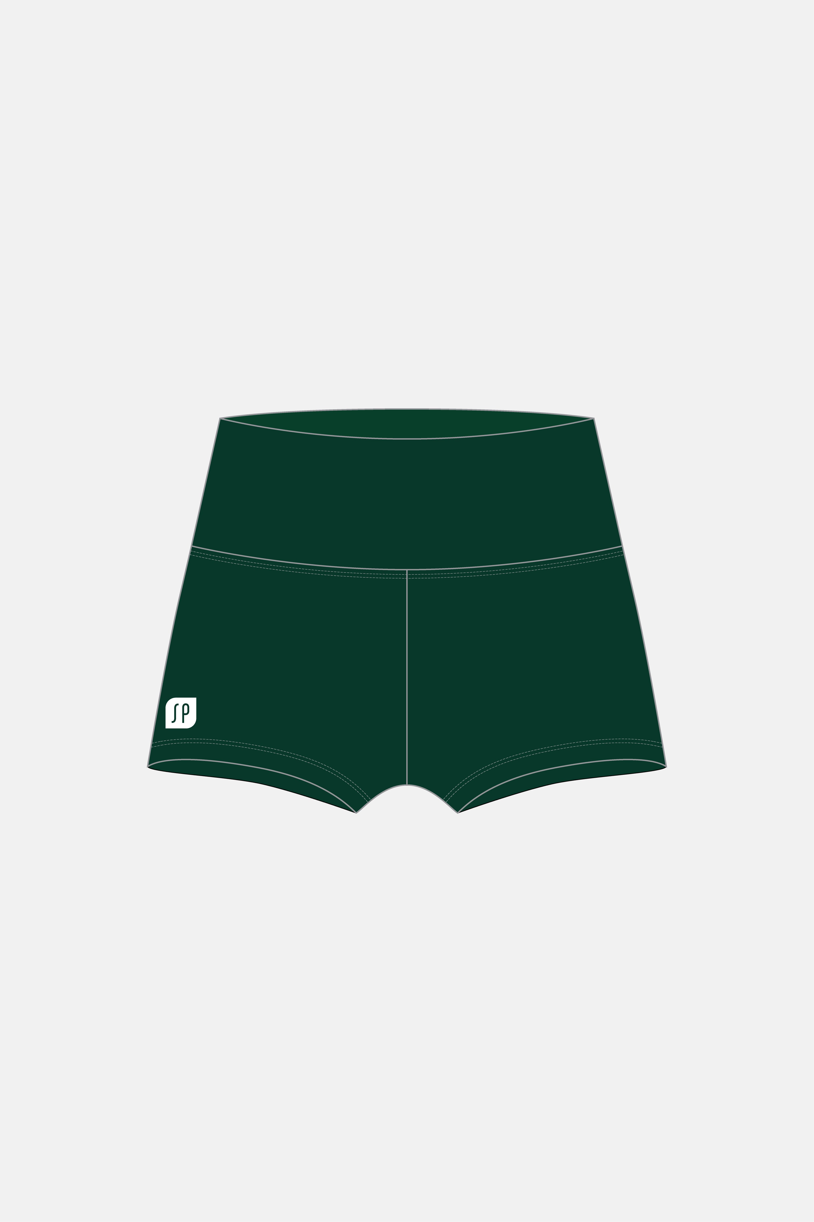 Forest Green Matt High Waisted Shorts