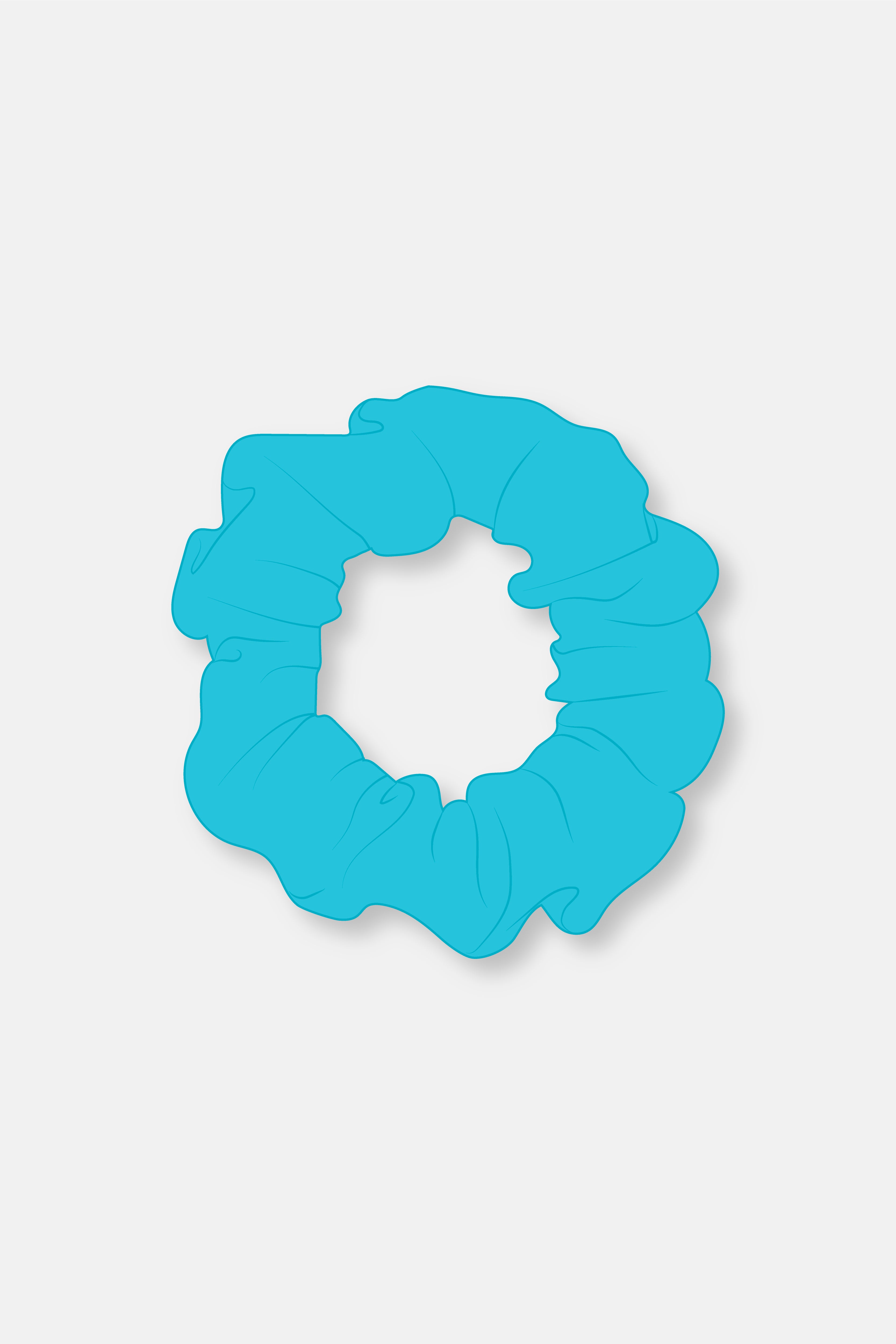 Aquamarine Matt Scrunchie