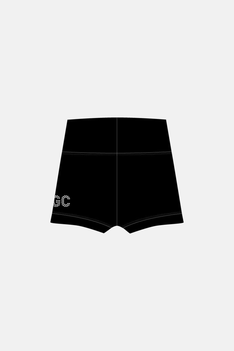 Black Matt High Waisted Shorts