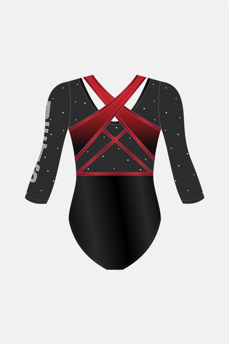 Harper Black 3/4 Slv Leotard
