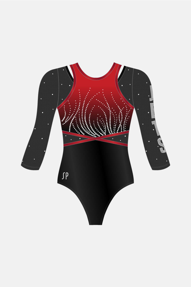 Harper Black 3/4 Slv Leotard