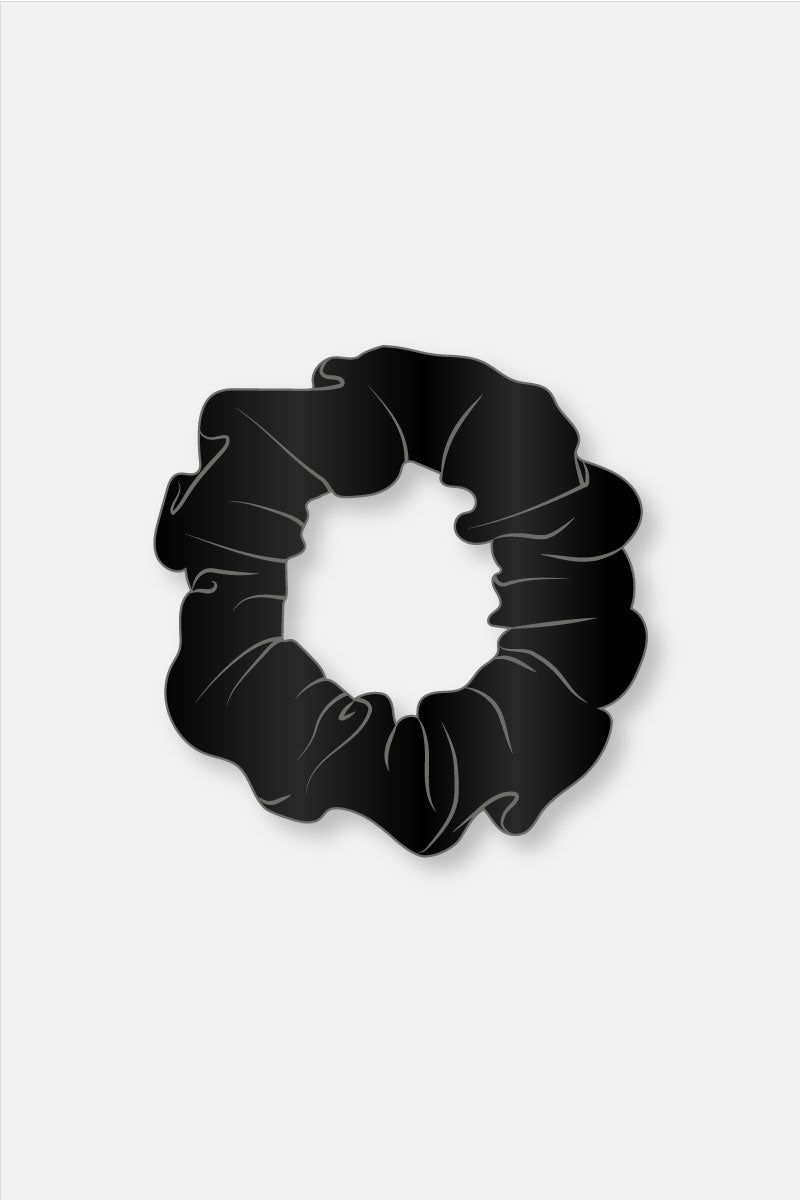 Black Wetlook Scrunchie
