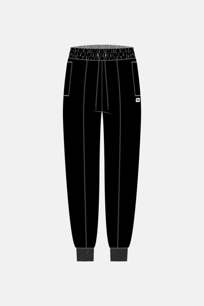 Black Streamline Fleece Pant
