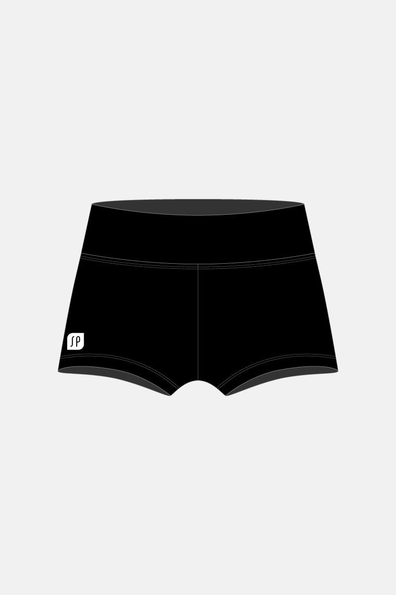 Black Matt Waistband Shorts - Optional