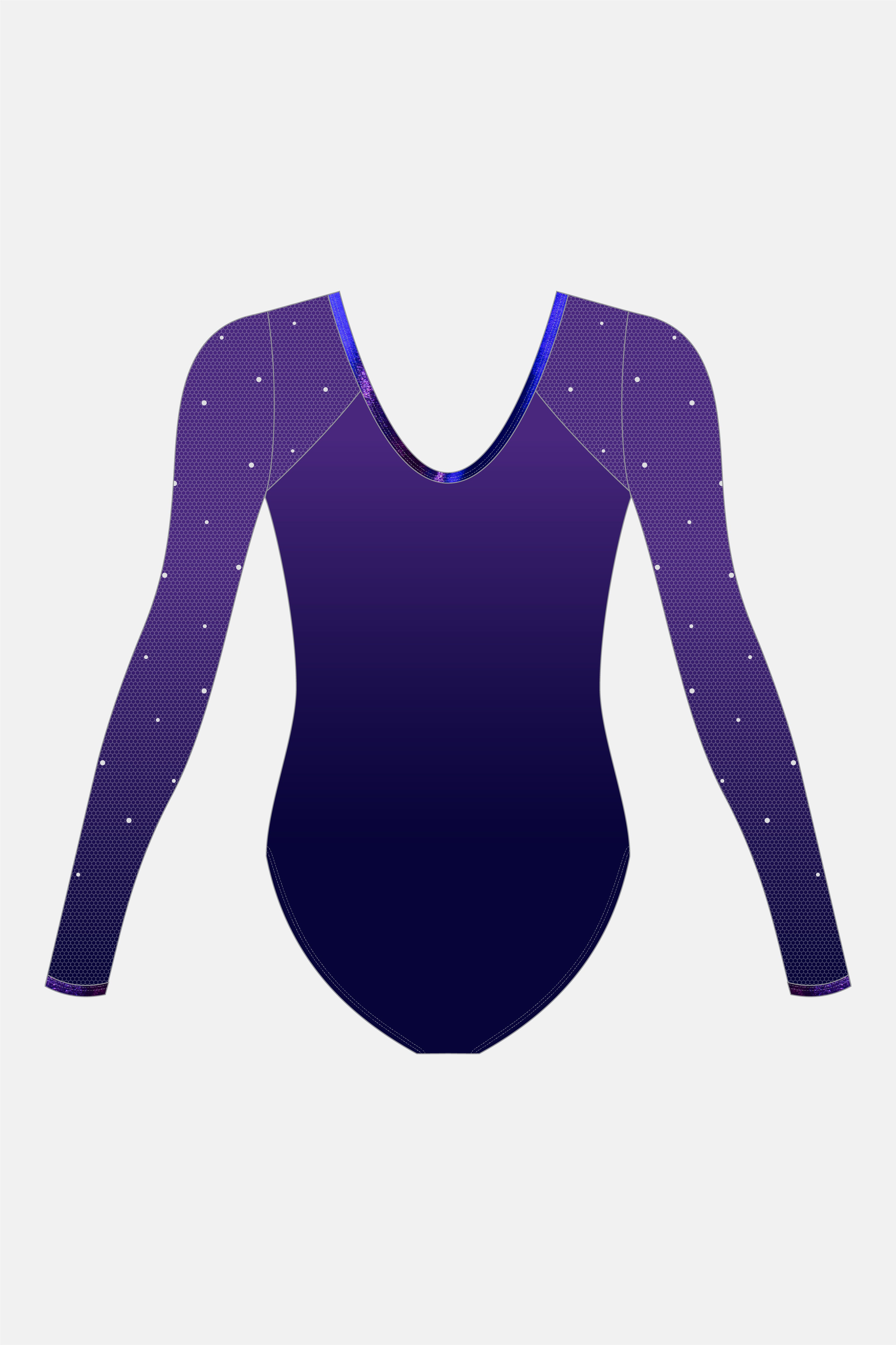 WAG L4-6 Purple Lennon Comp LS Leotard