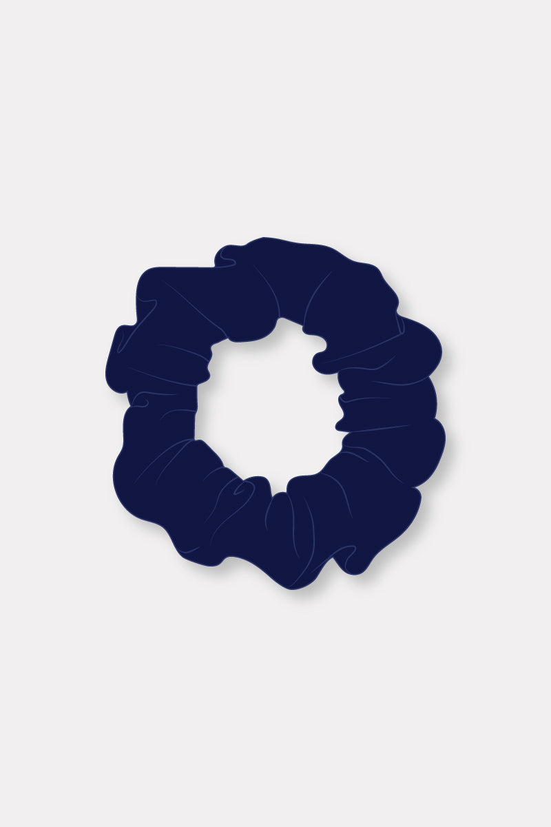Navy Matt Scrunchie