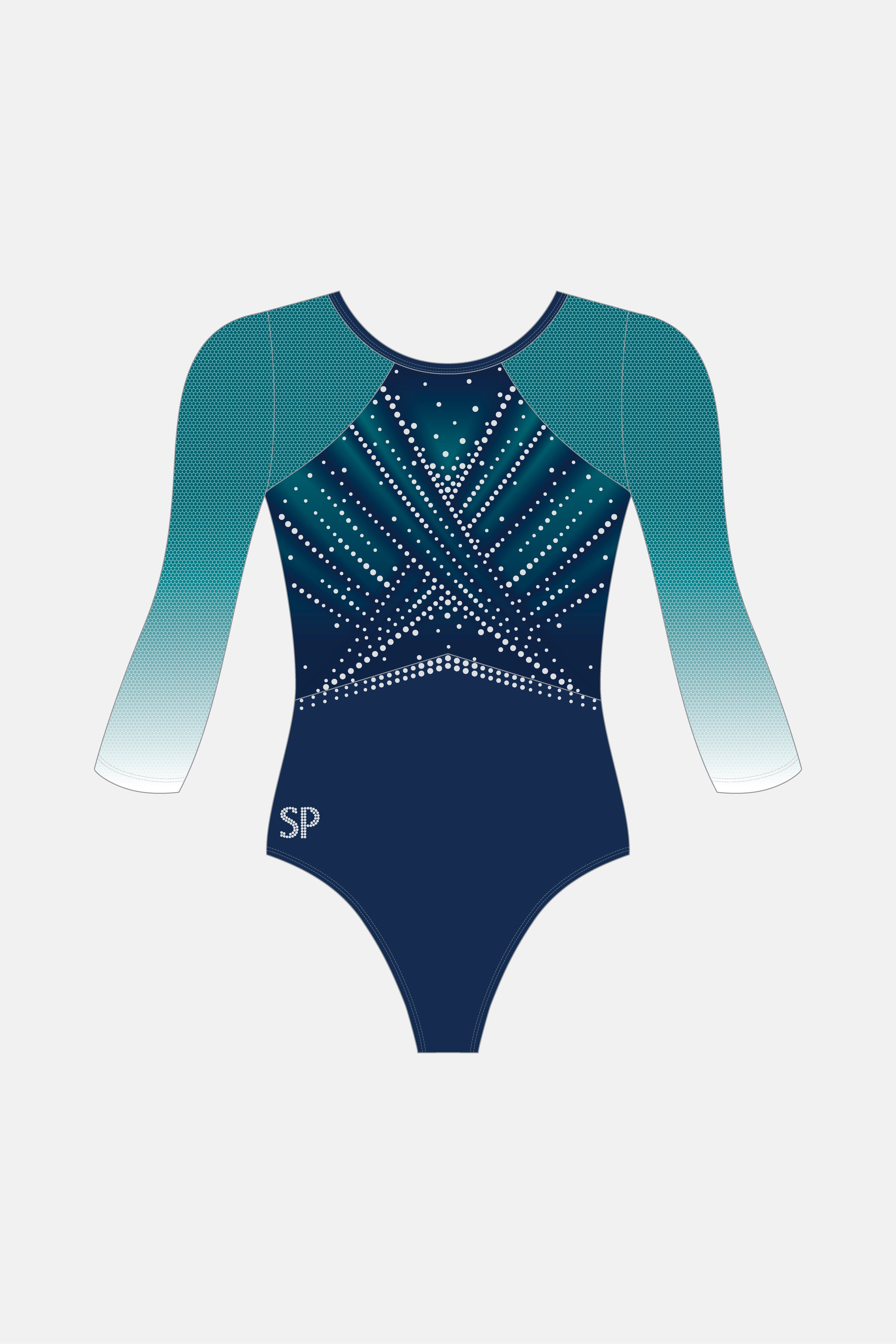 Lagoon Emeraldine 3/4 Sleeve Leotard
