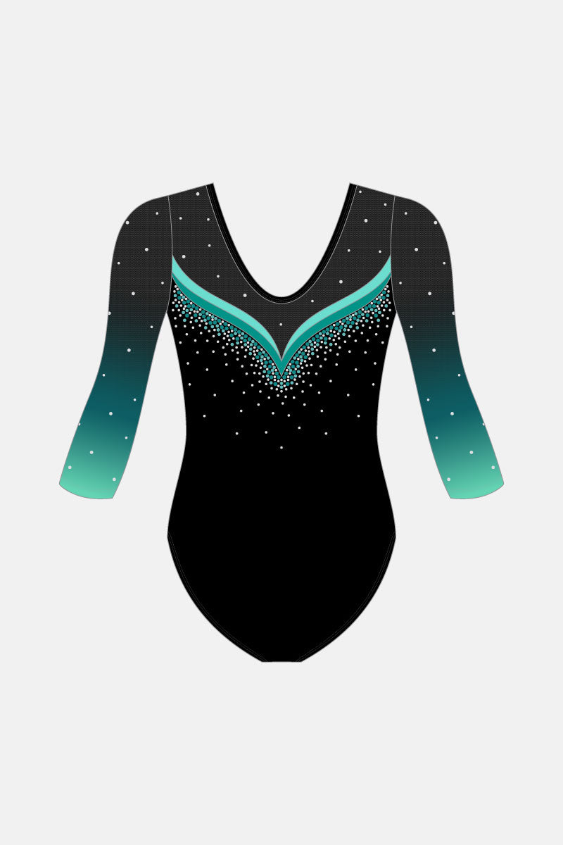 Snr Competition 3/4 Sleeve Leotard Shelf Bra