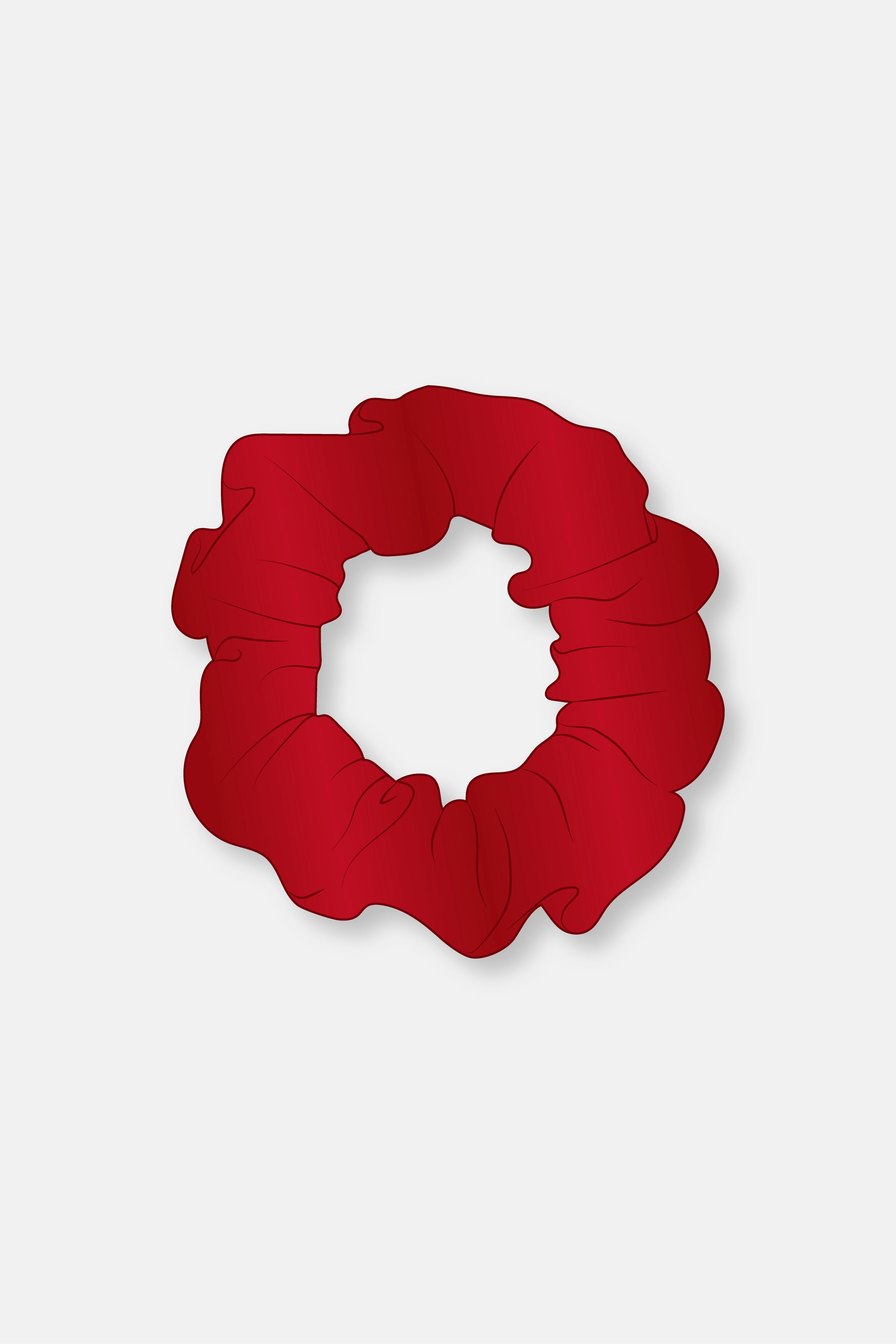 Red Wetlook Scrunchie