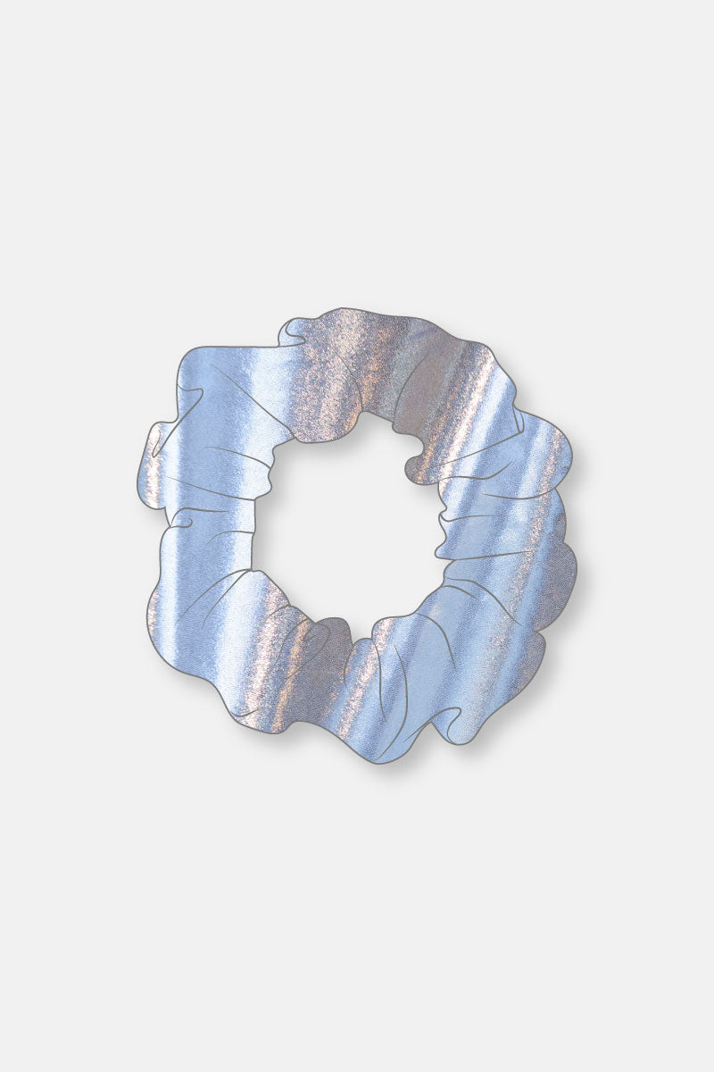 Silver White Mystique Scrunchie