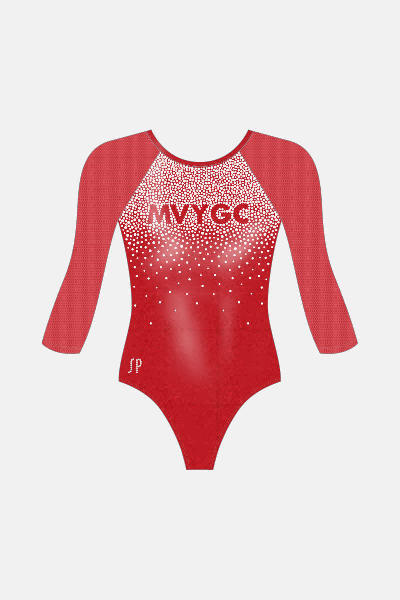 Red Mystique 3/4 Sleeve Leotard