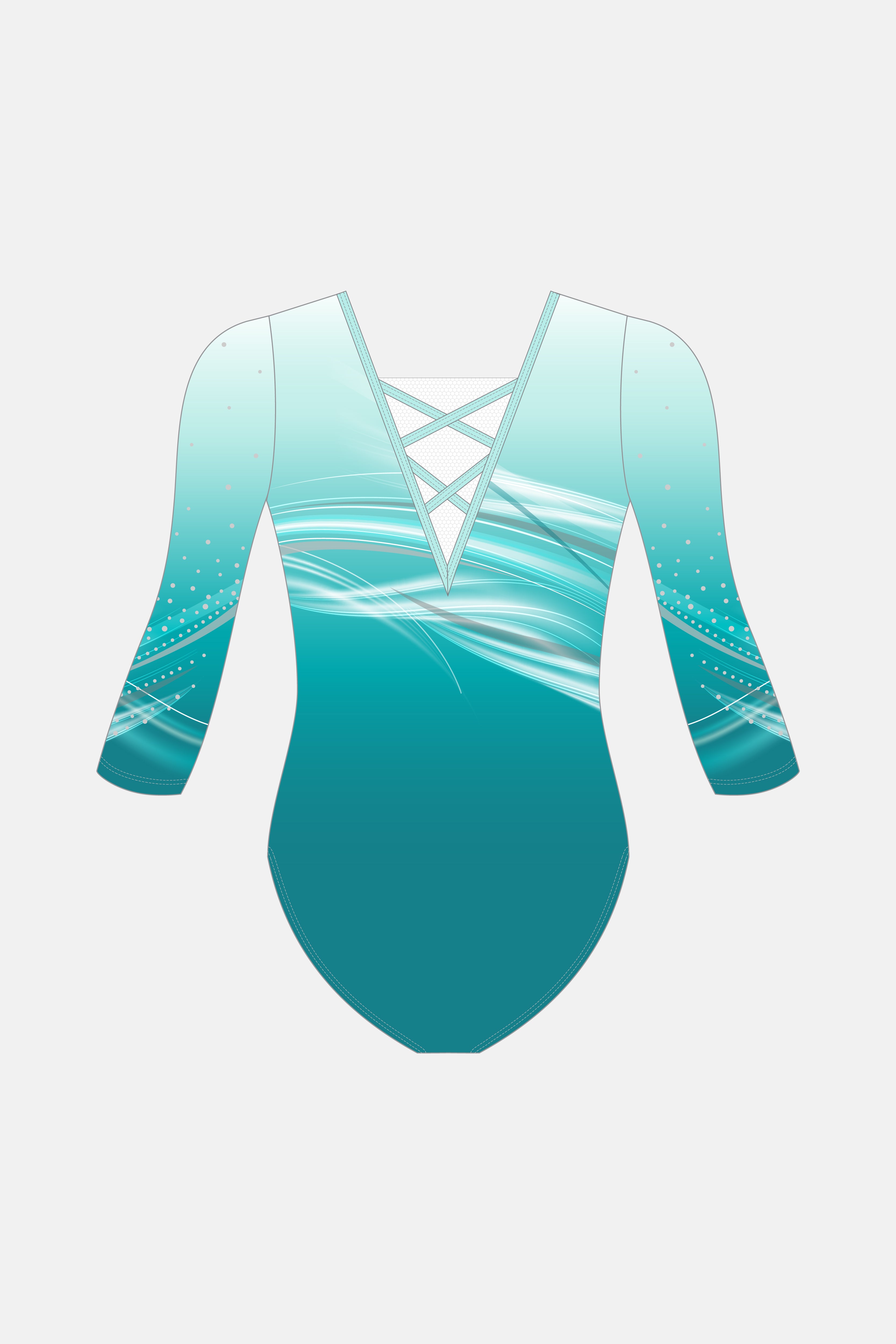Fade 3/4 Slv Comp Leotard