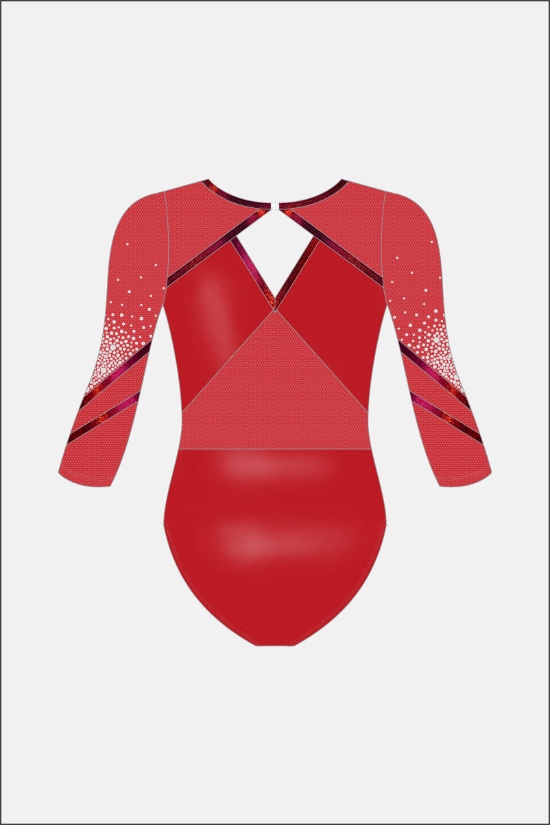 Girls Senior 3/4 Sleeve Leotard