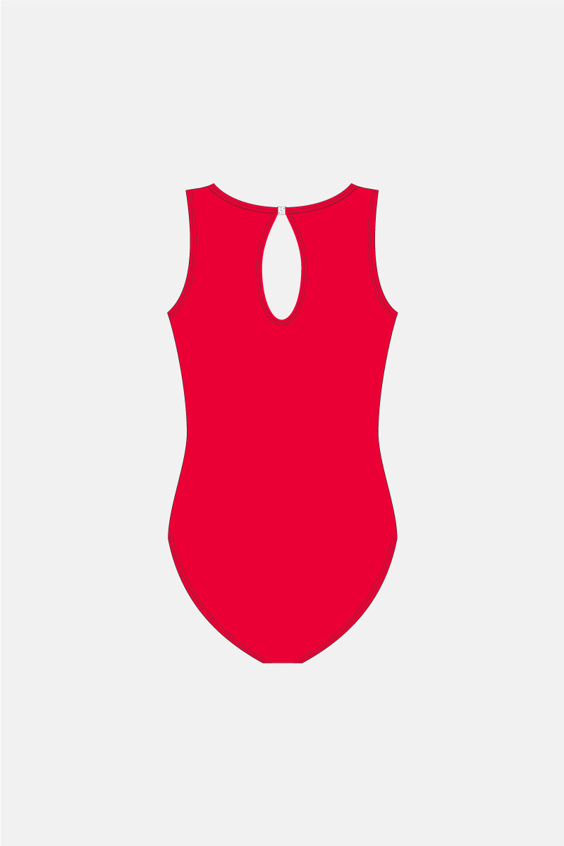 Girls GGC Red Podium Leotard