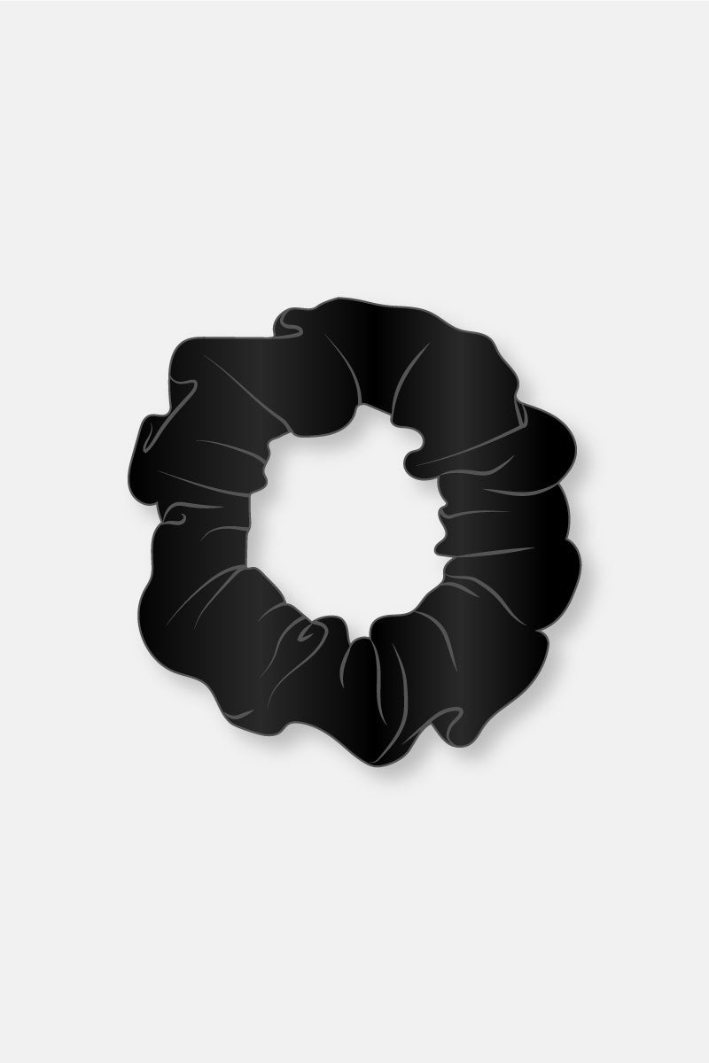 Black Wetlook Scrunchie