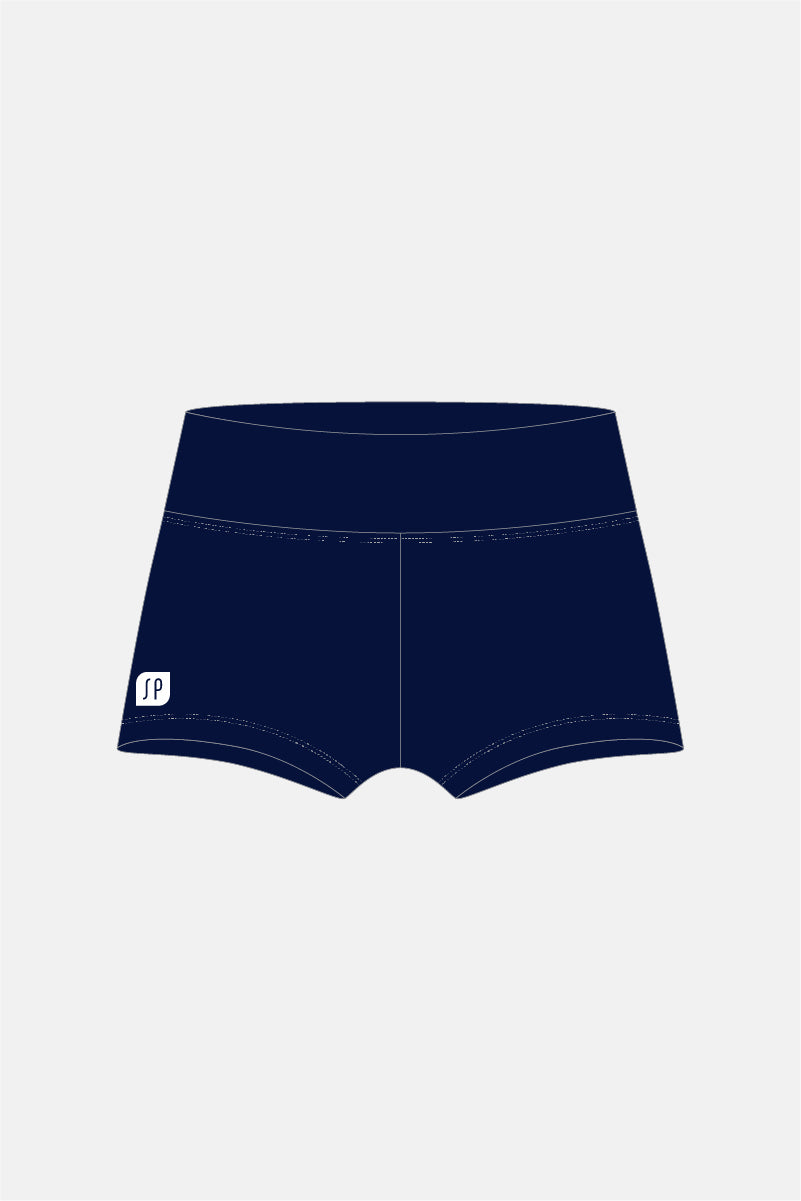 Navy Matt Shorts Wide Waistband
