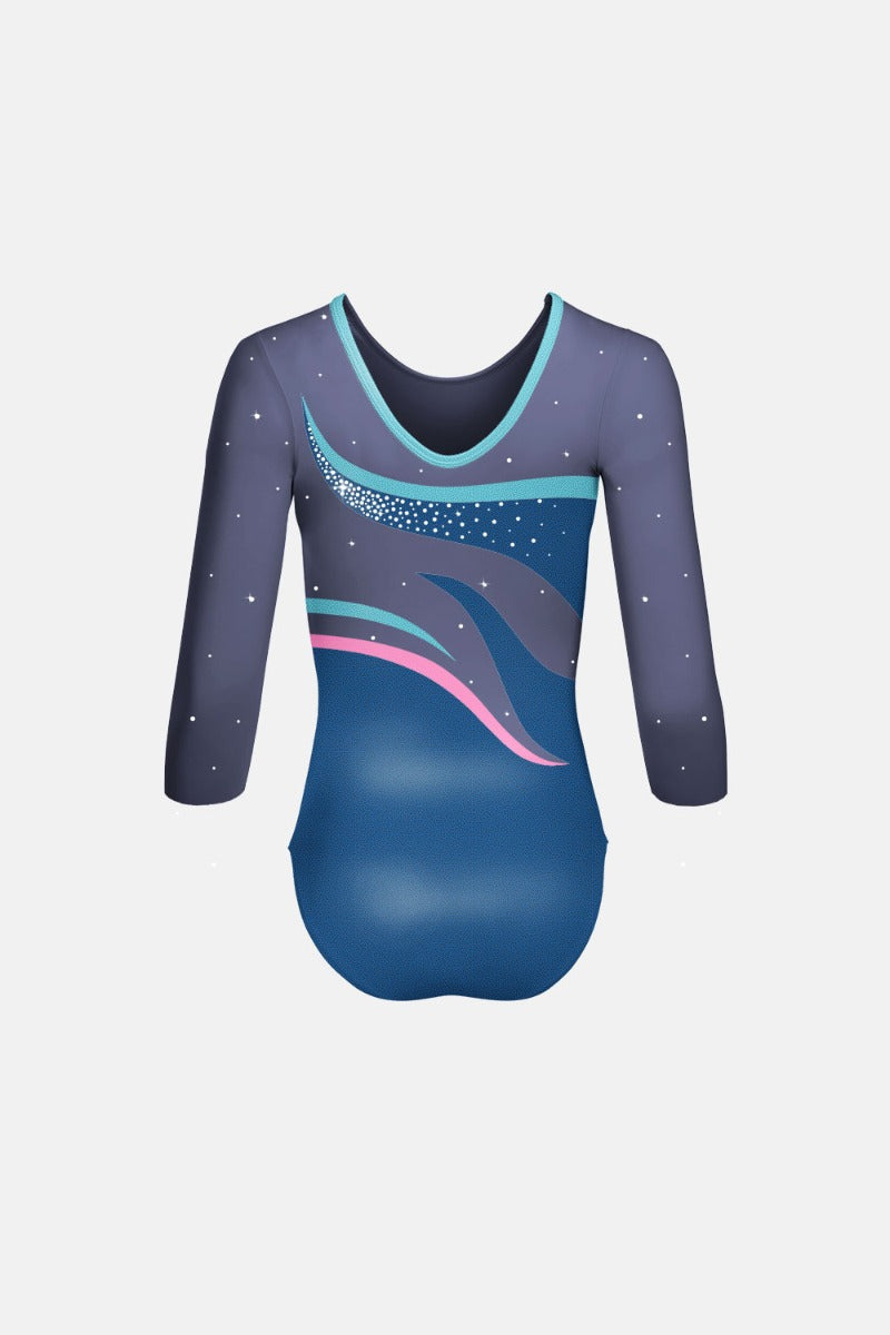 Girls Ava 3/4 Comp Leotard