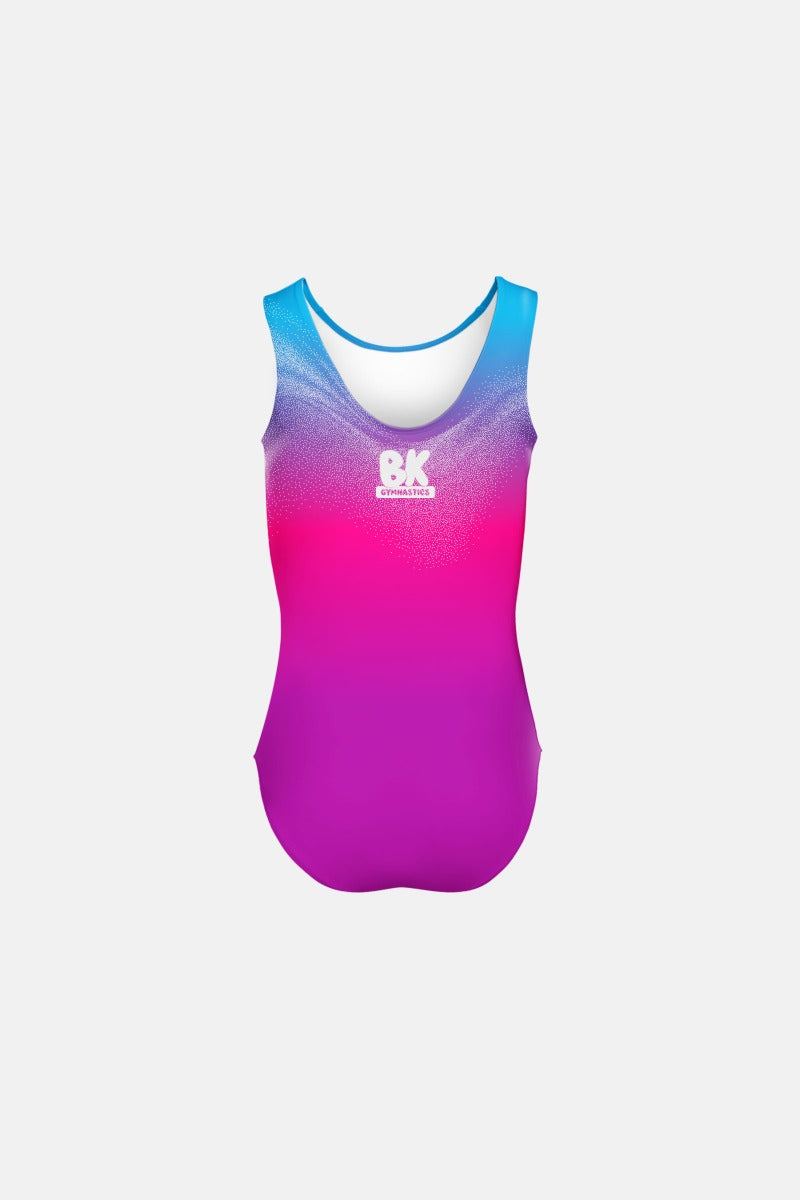 Girls Sleeveless Leotard - Blue/Burg