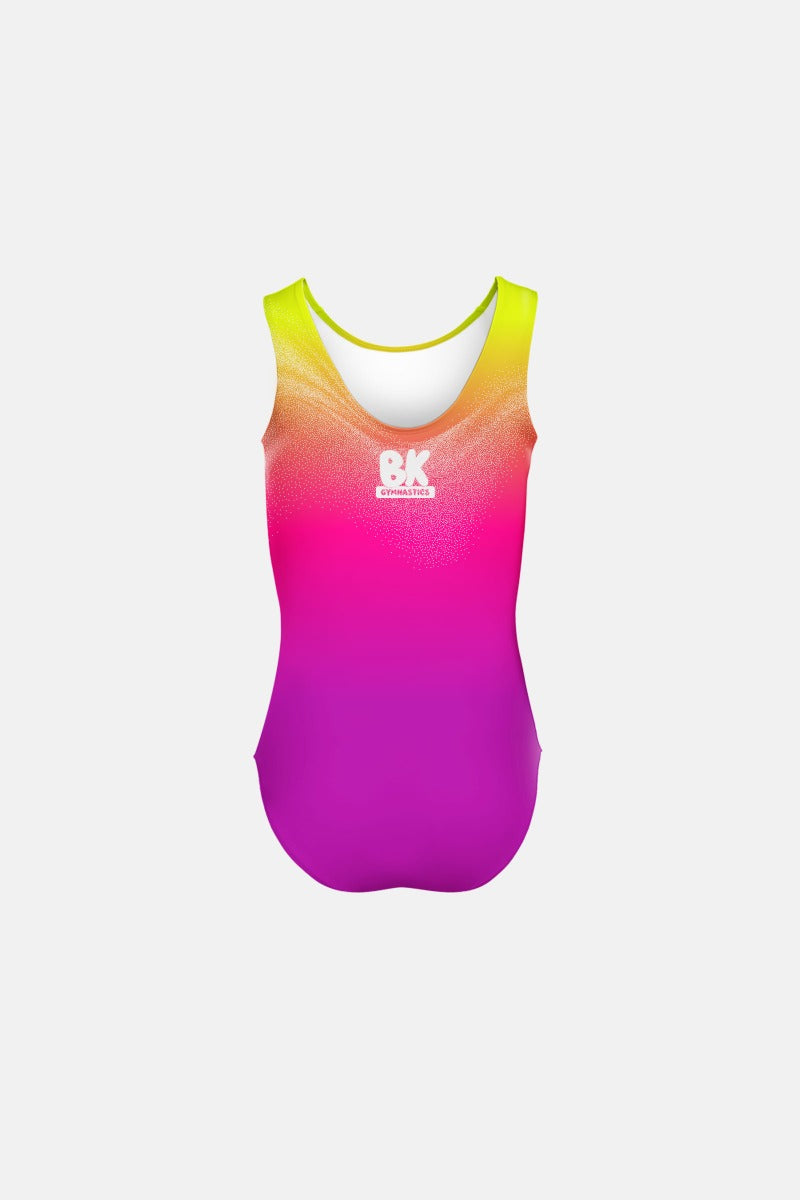 Girls Sleeveless Leotard - Yellow/Burg