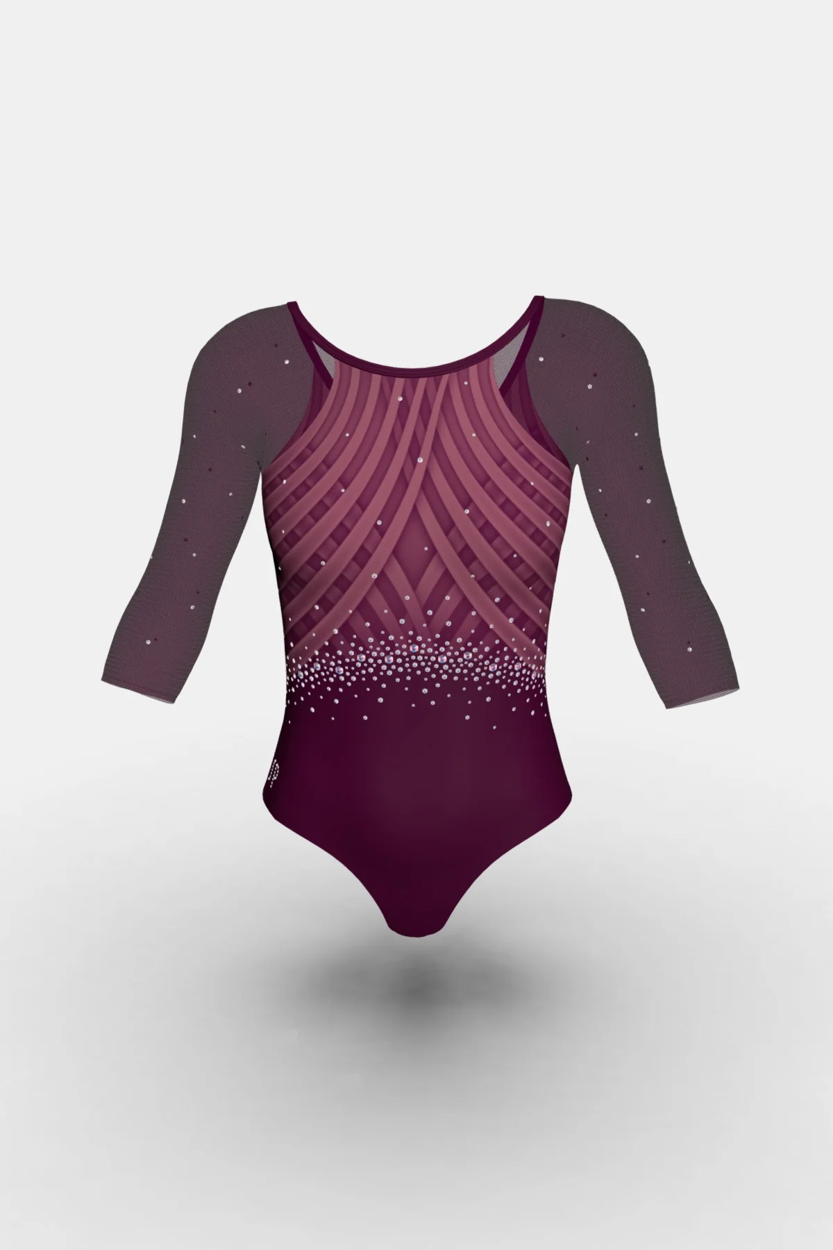 Azia 3/4 Slv Leotard Shelf Bra