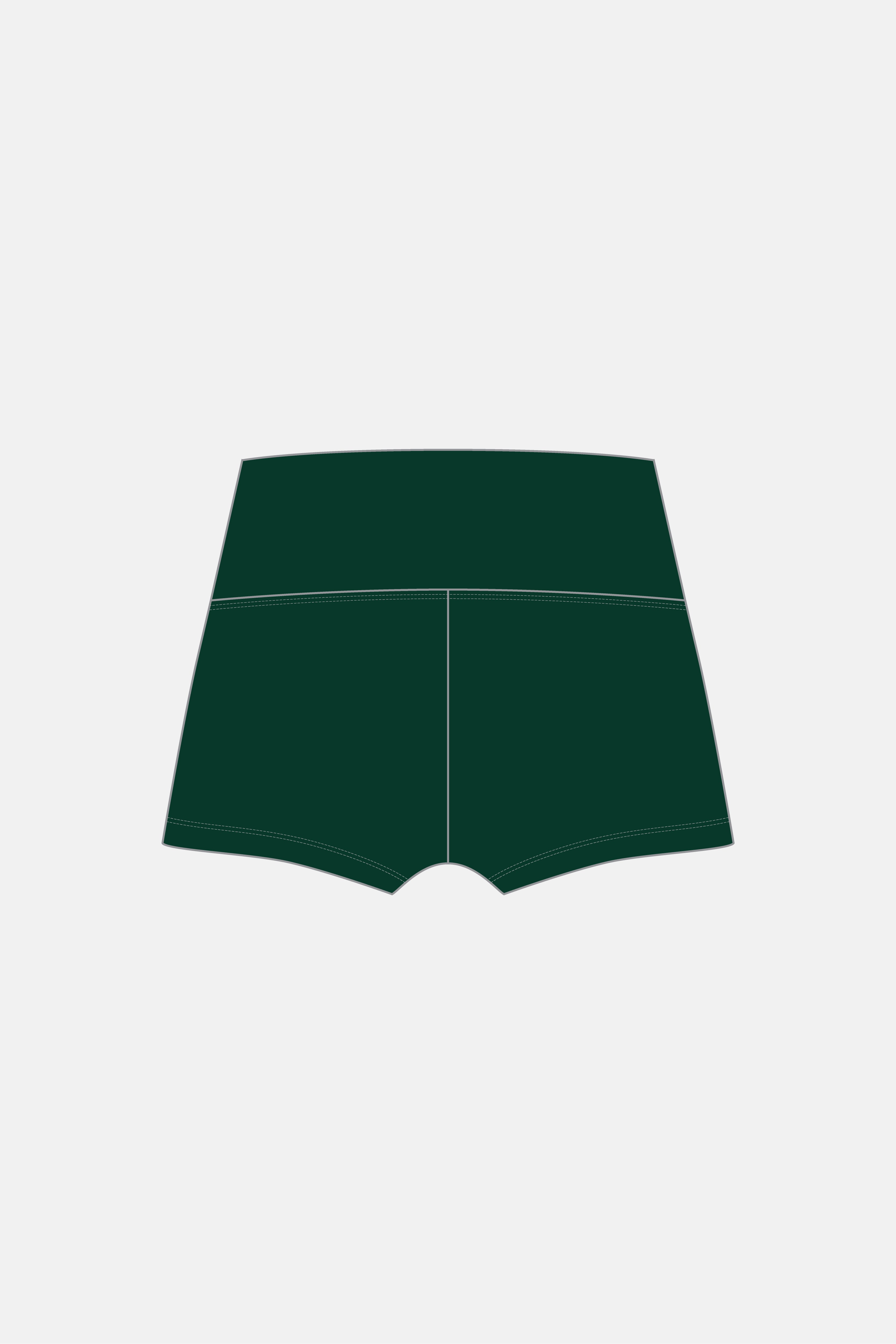 Forest Green Matt High Waisted Shorts