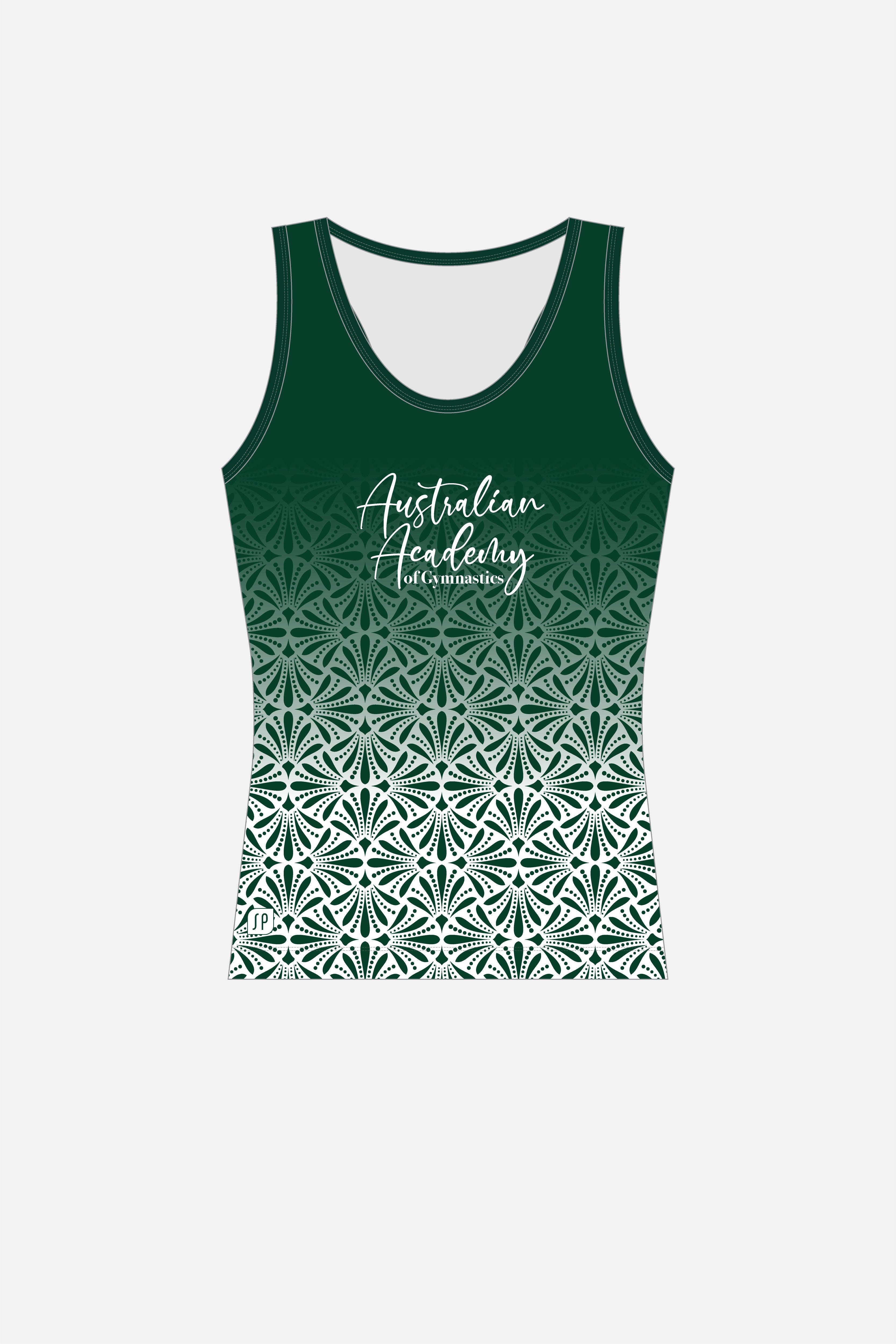 Forest Green Pascale Fitted Singlet