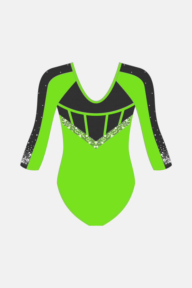 Acid Green Competition 3/4 Slv Leotard