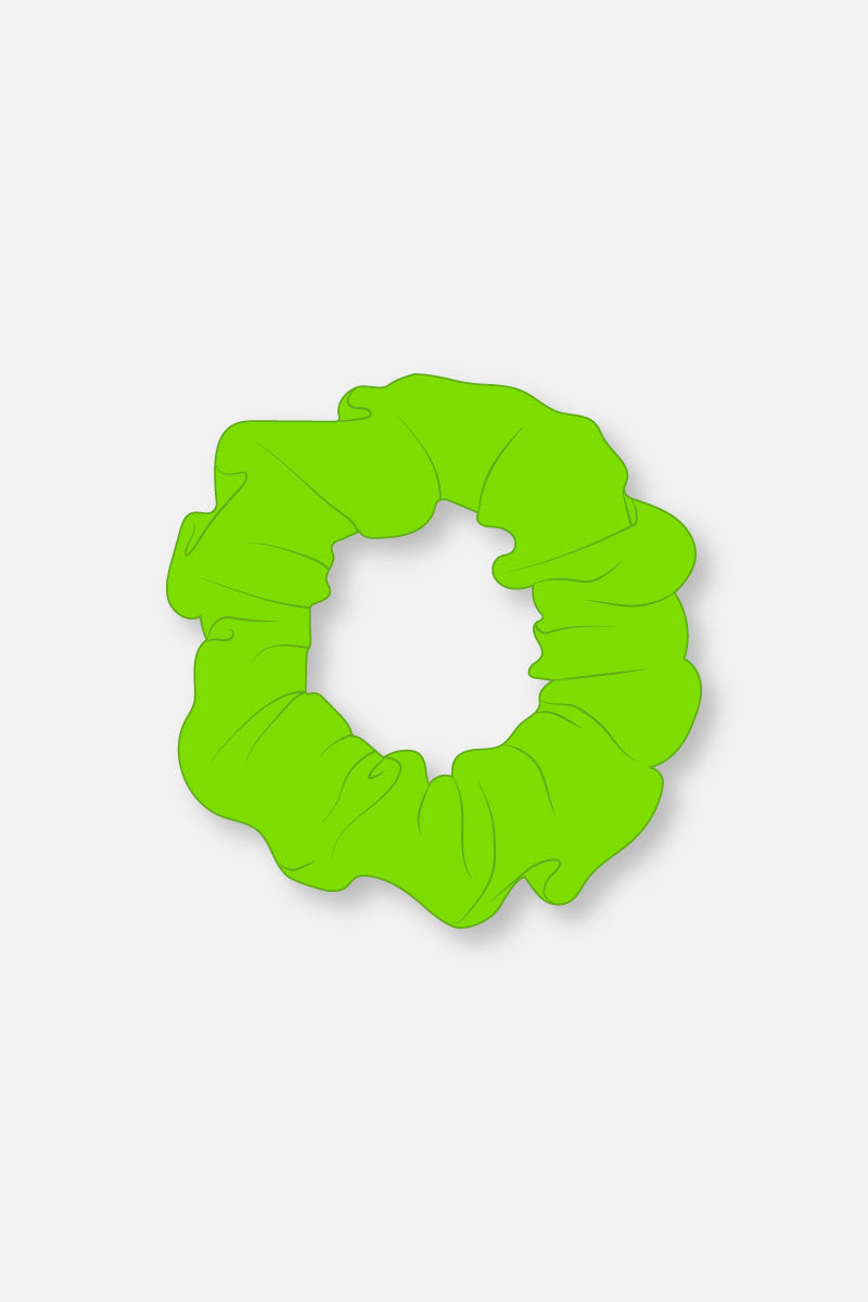 Acid Green Matt Scrunchie