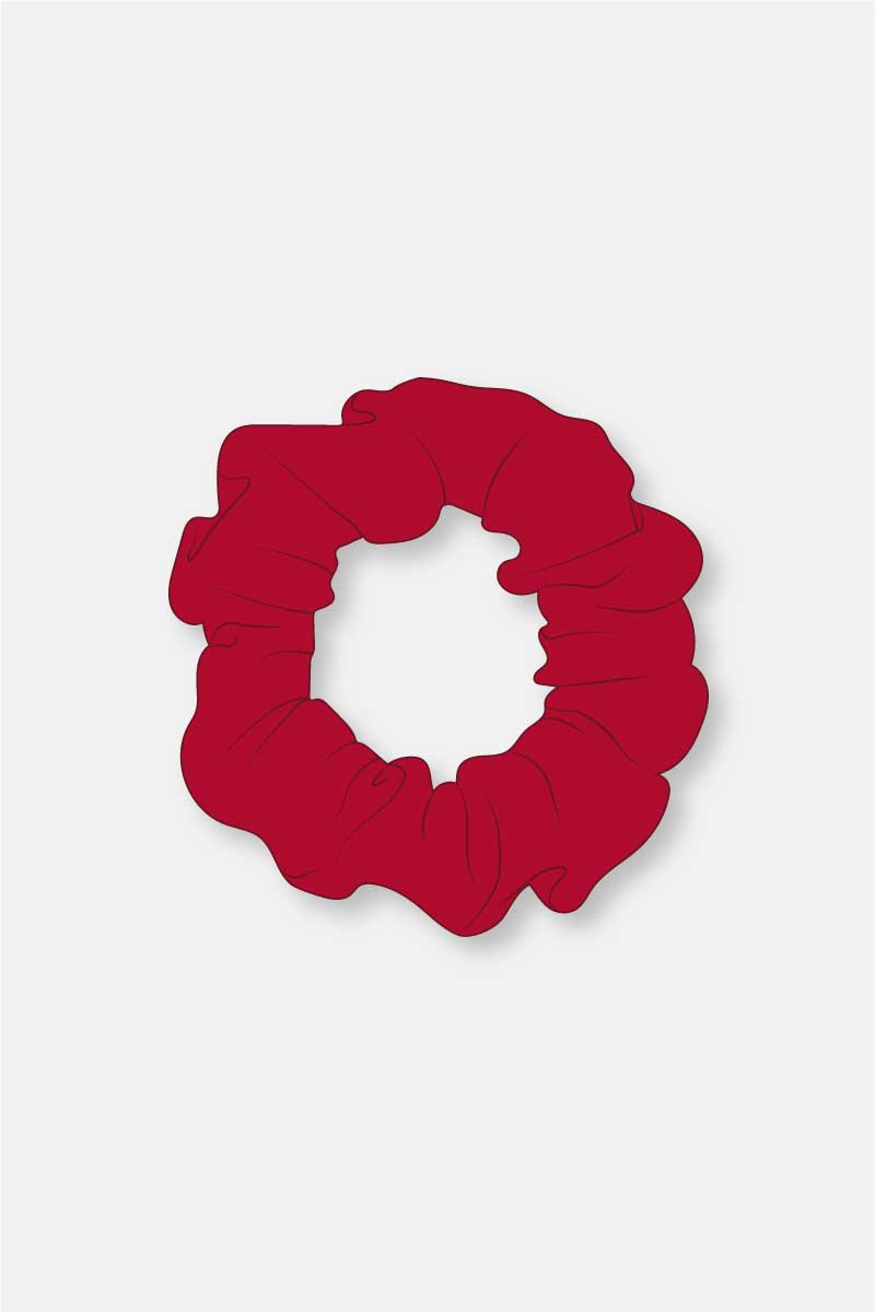Sporting Red Matt Scrunchie