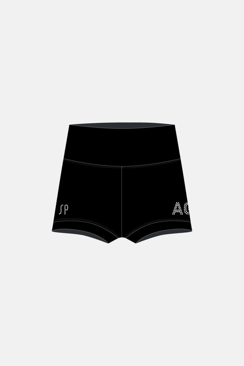 Black Matt High Waisted Shorts