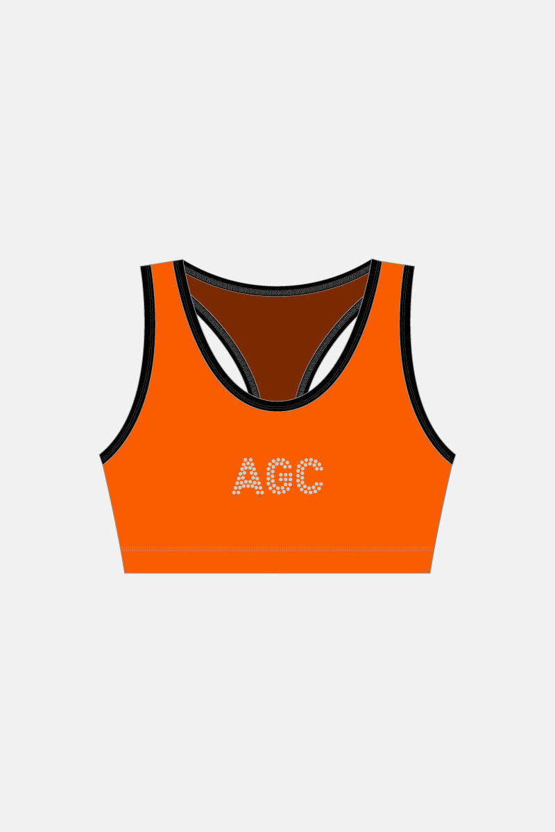 Mandarin Contrast Crop Top