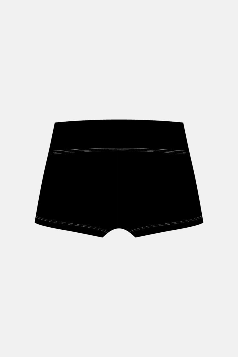 Black Matt Waistband Shorts
