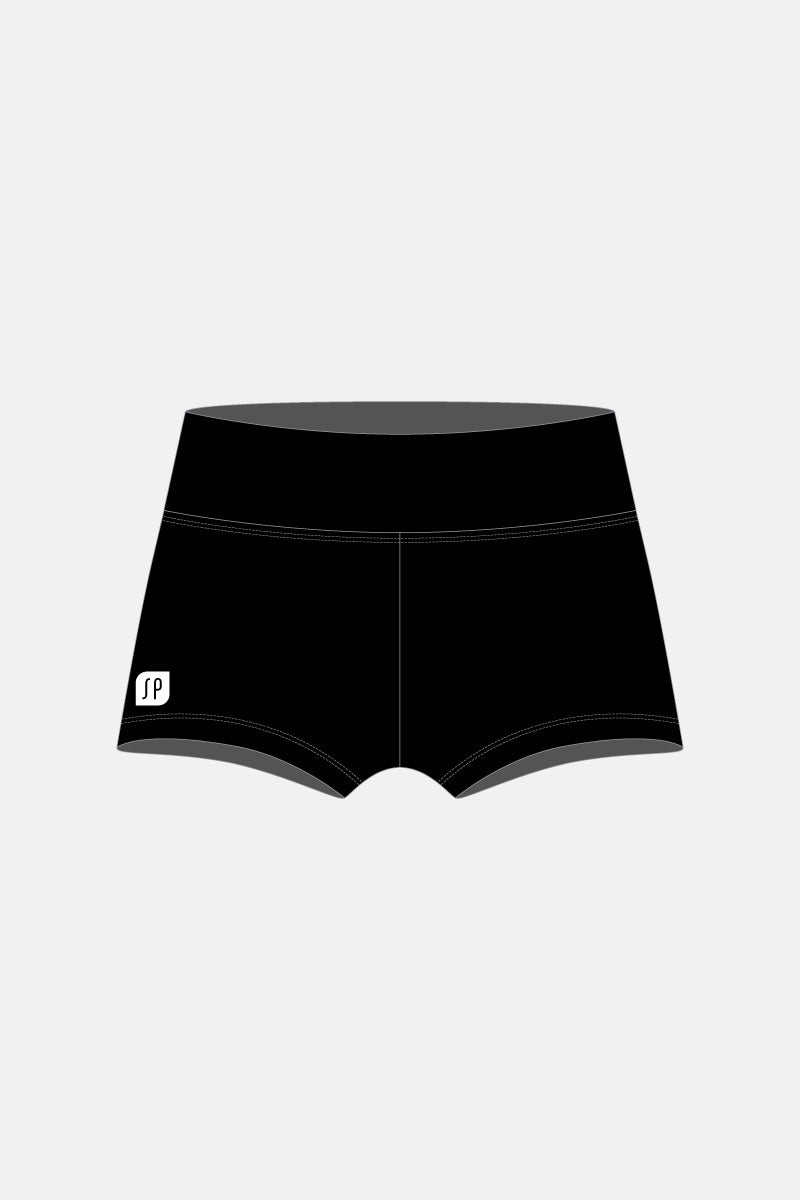 Black Matt Waistband Shorts
