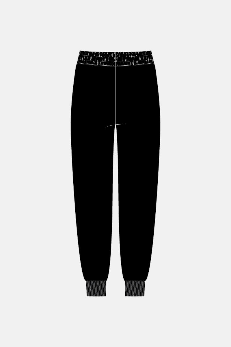 Black Streamline Fleece Pant