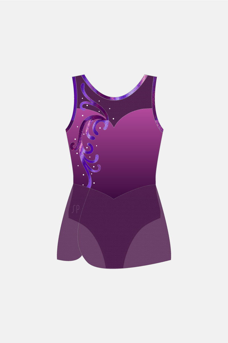 Fleur Sleeveless Leotard with Skirt