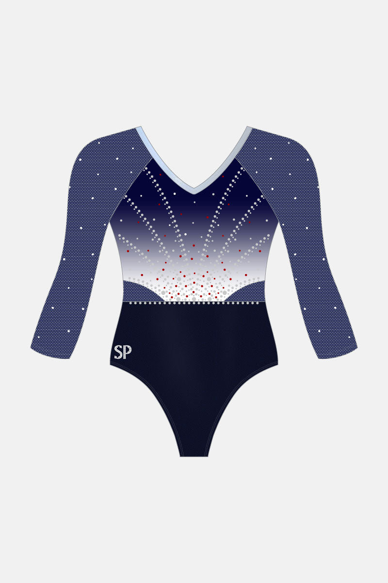 Saskia L7-10 Comp 3/4 Sleeve Leotard Shelf Bra