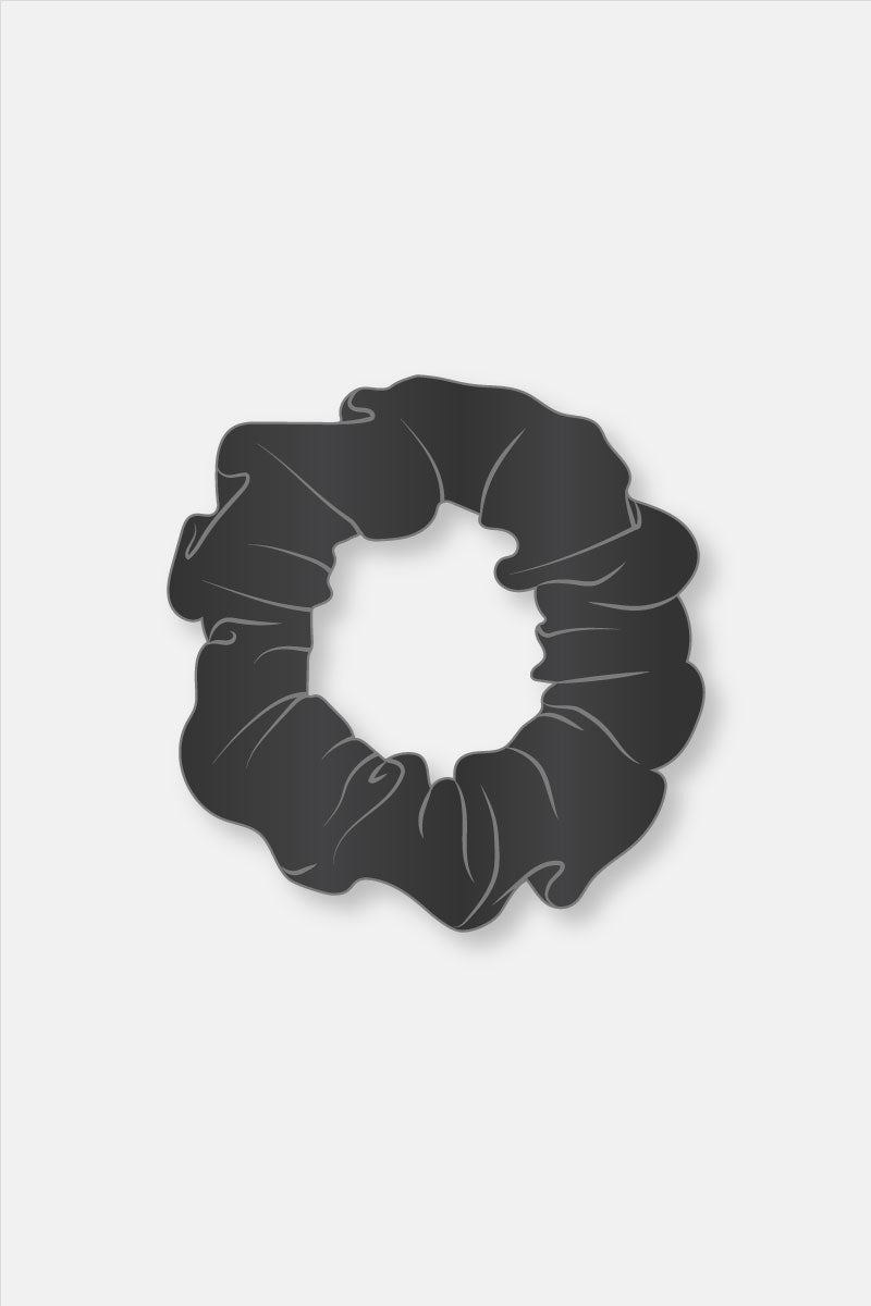 Graphite Wetlook Scrunchie