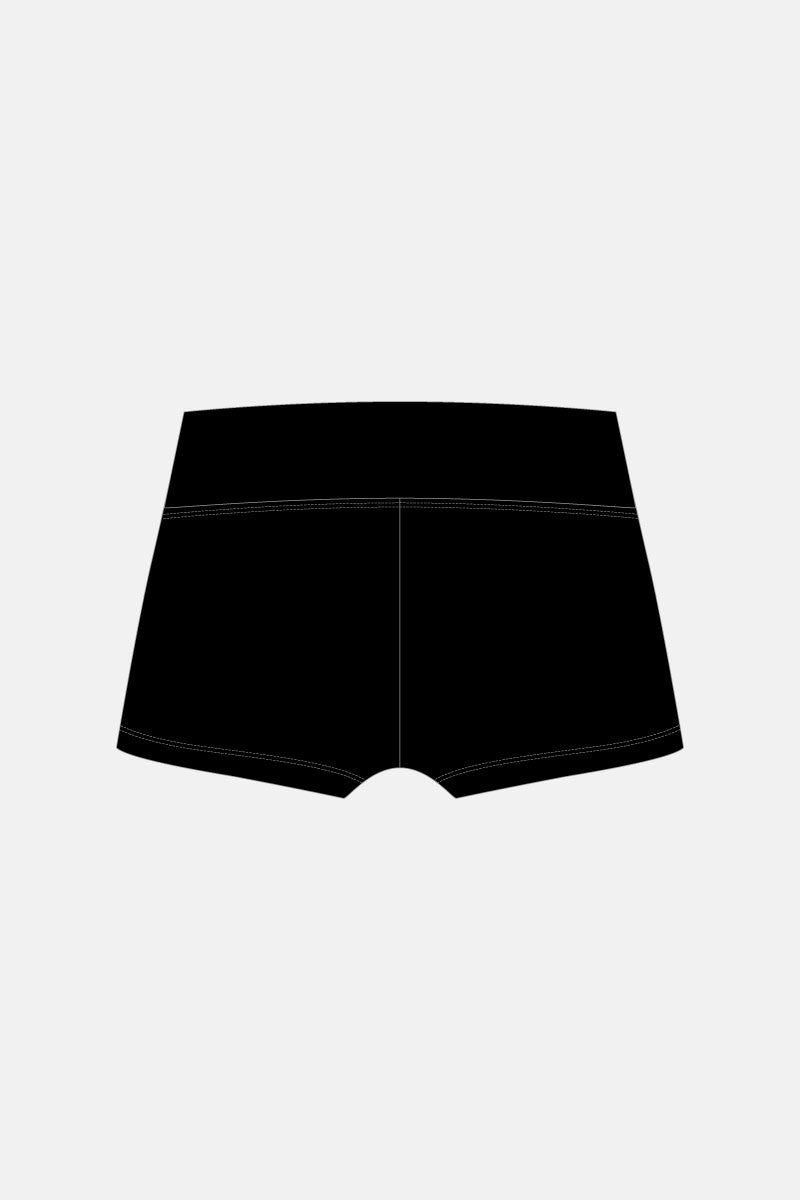 Black Matt Waistband Shorts - Optional