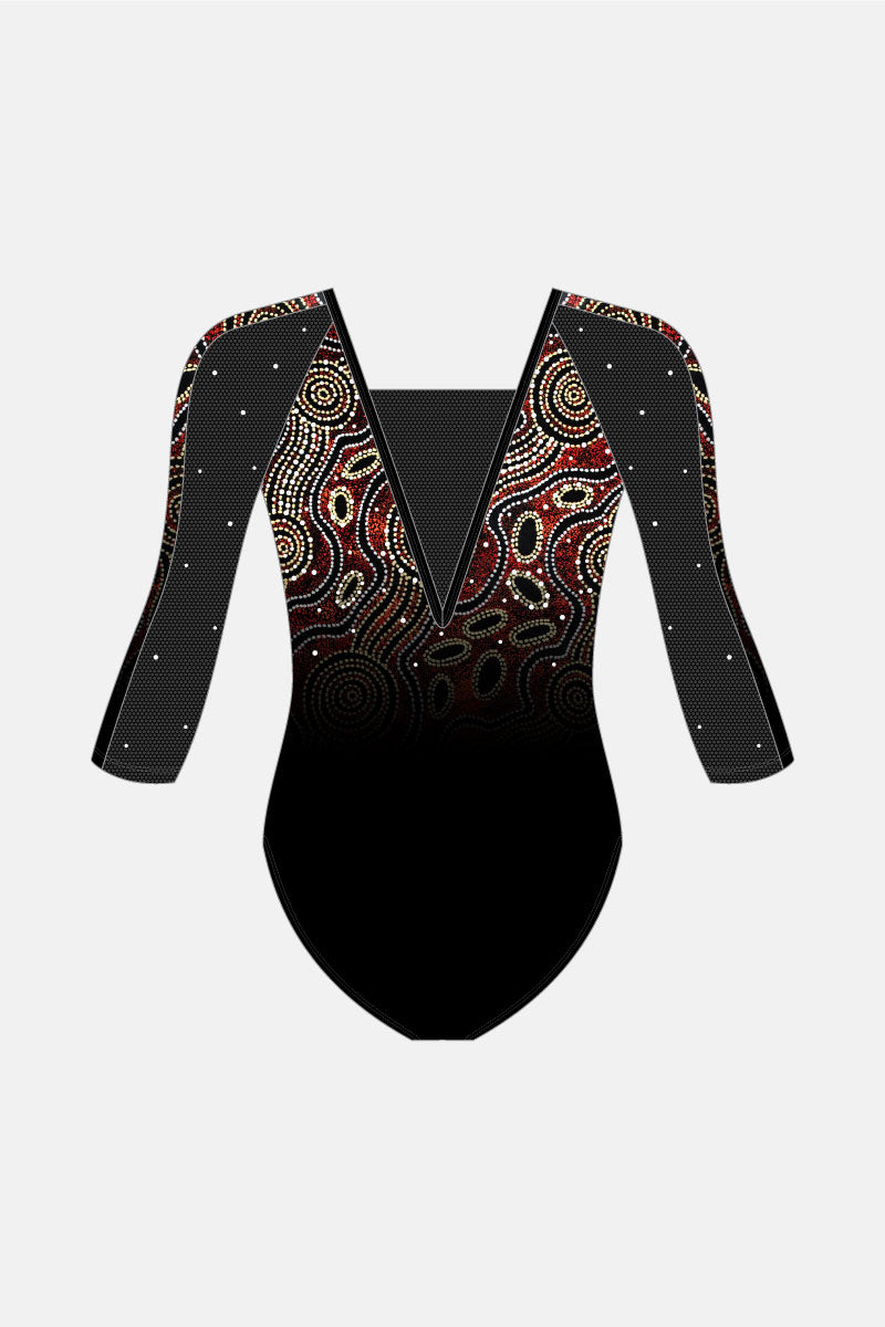 Emileen Comp 3/4 Slv Leotard