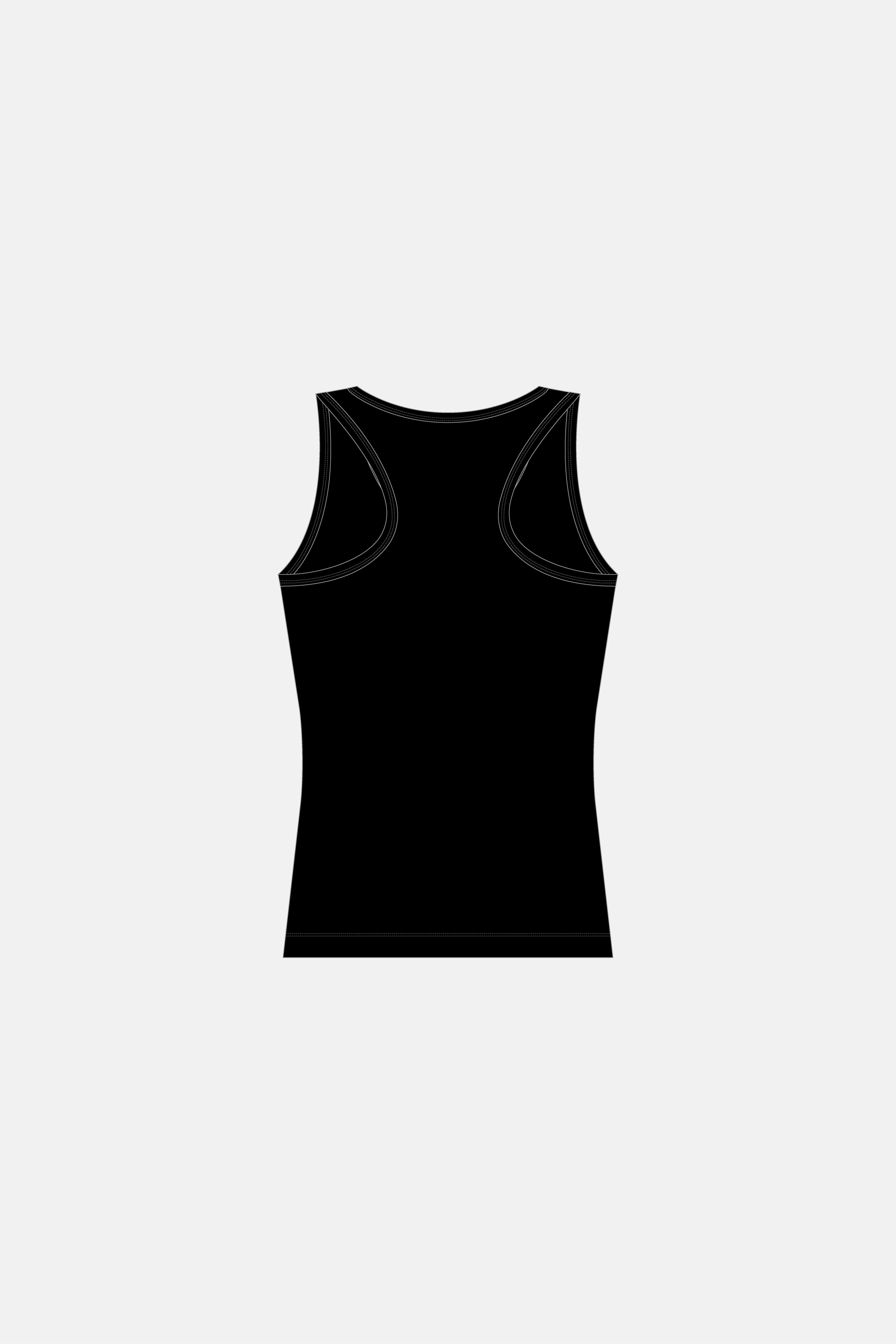 Girls Black Aus Singlet - Optional