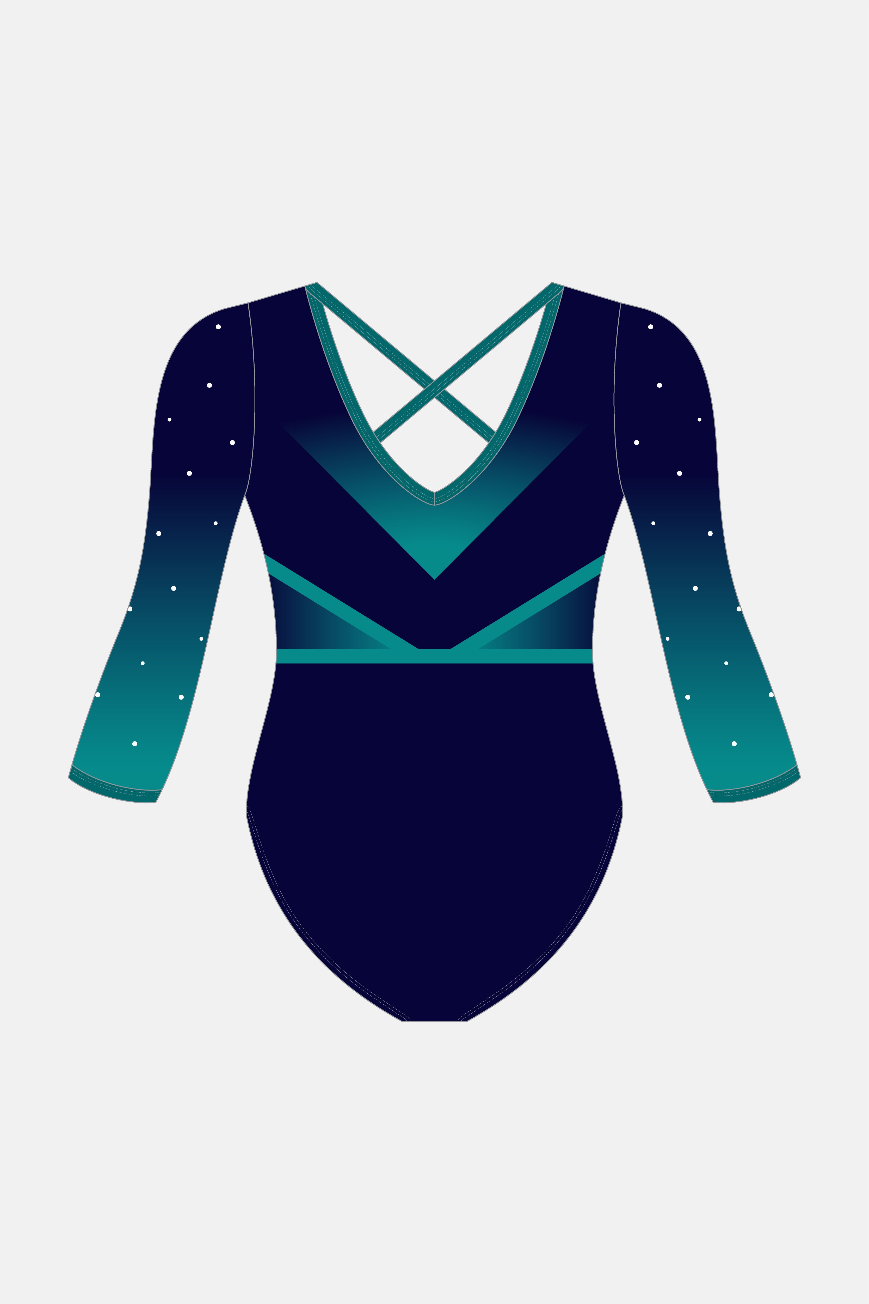 Girls Intermediate 3/4 Sleeve Leotard