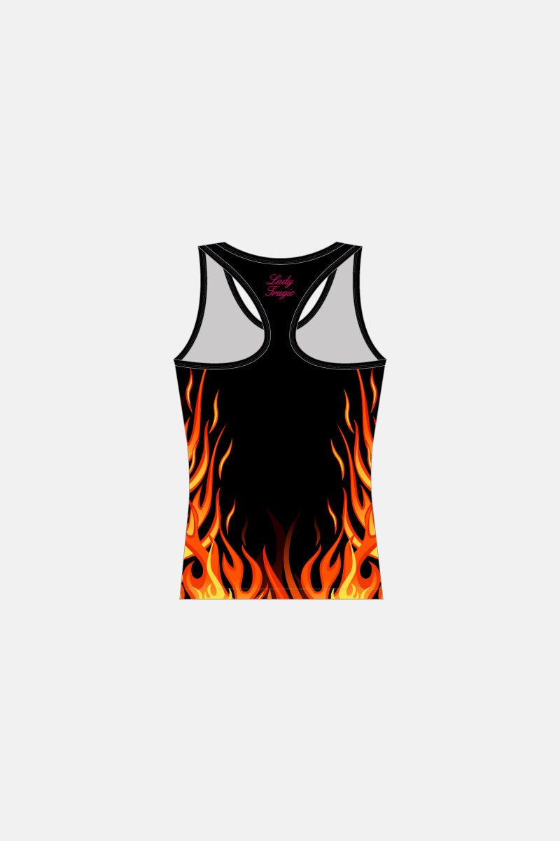 Girls Flame Racerback Singlet