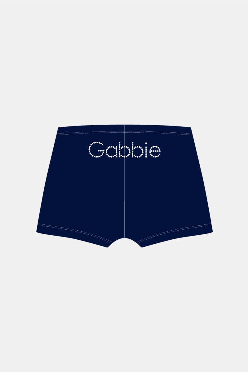 Girls Personalised Navy Lycra Short