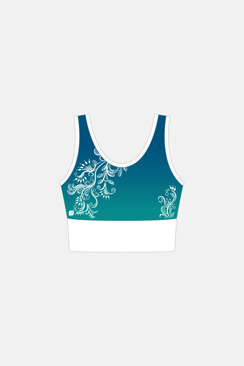 Teal Training Crop Top
