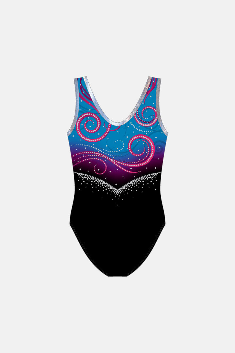 Girls Swirls LSL Leotard