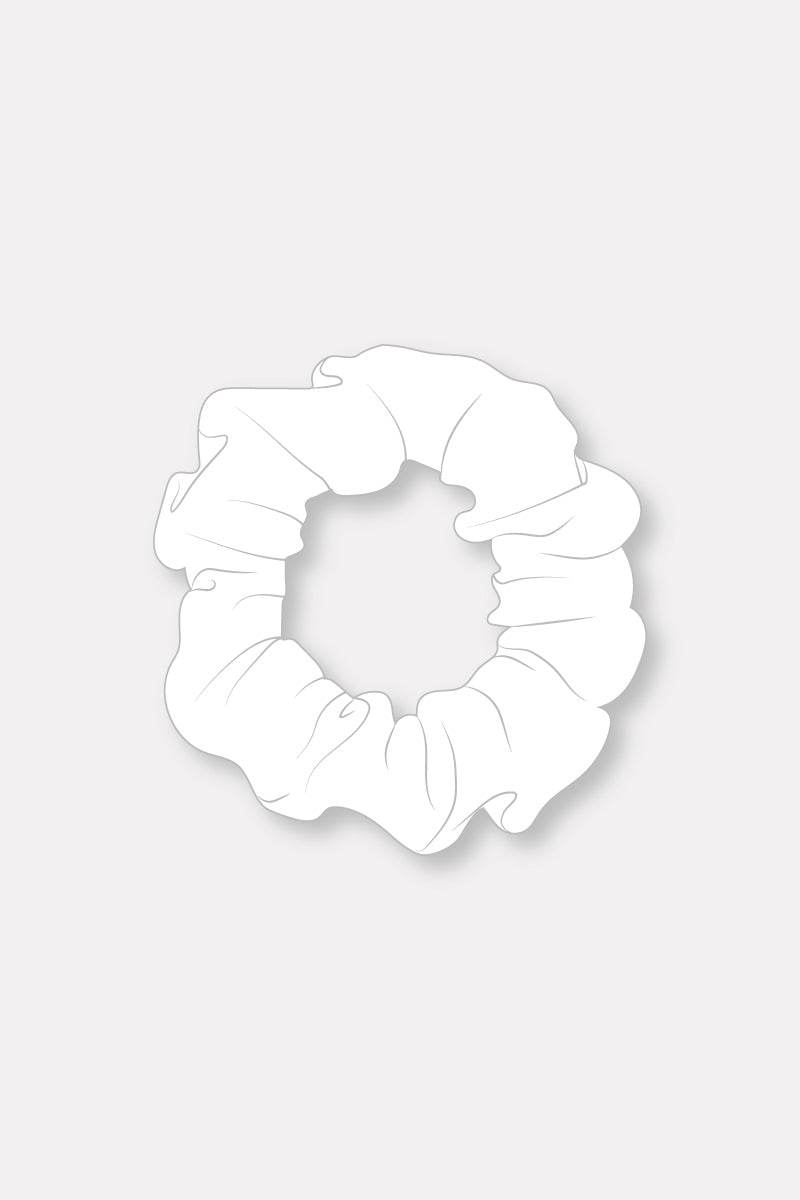 White Matt Scrunchie