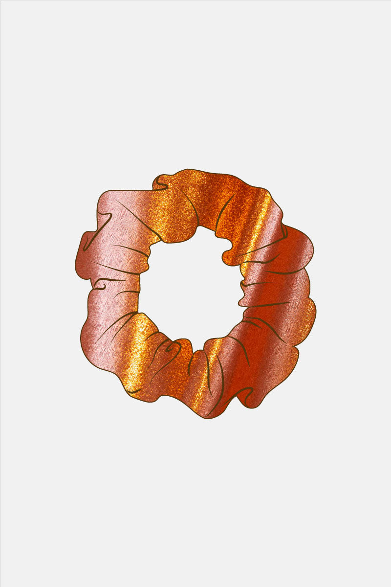 Orange Gold Mystique Scrunchie
