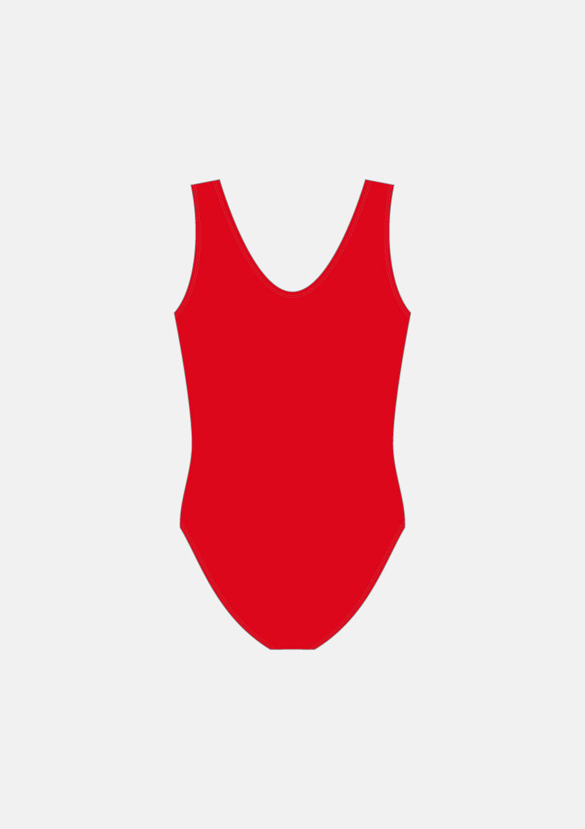 Venetian Red Matt Sleeveless Leotard