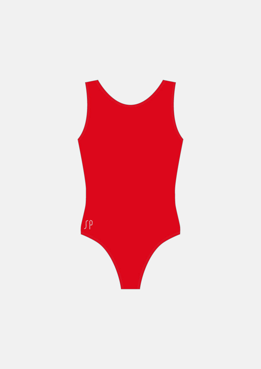 Venetian Red Matt Sleeveless Leotard